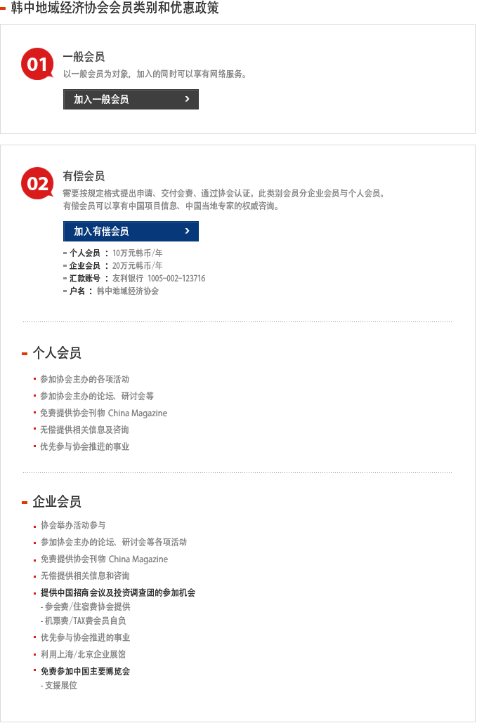 한중지역경제협회 회원구분